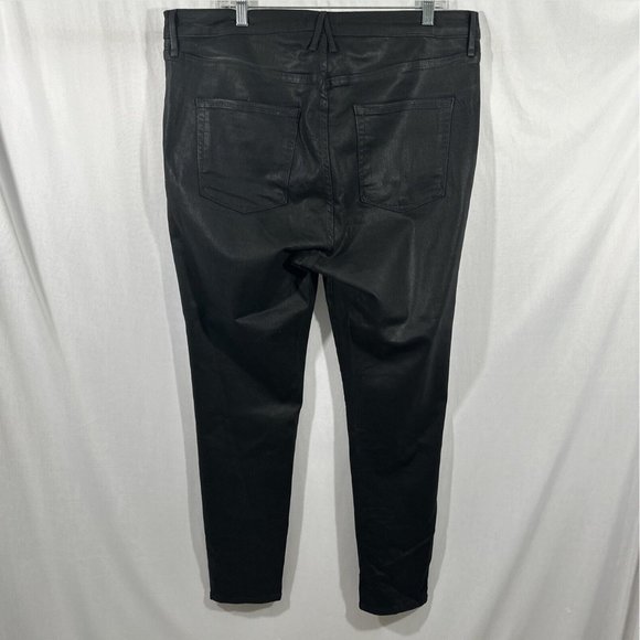 NWD $170 GOOD AMERICAN [ 18 ] Good Legs Coated Skinny‎ Jeans in Black - Picture 9 of 16